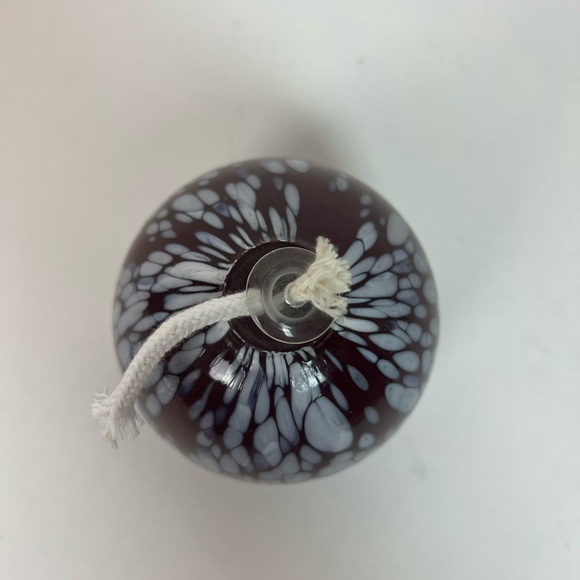 POTTERY BARN OIL DIFFUSER BLOWN GLASS 3" RED GLASS ORB BALL - Picture 2 of 8